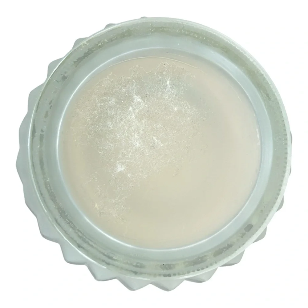 VTG Estee Lauder Re-Nutriv Face Powder Jar Empty Frosted Glass Gold Tone Lid